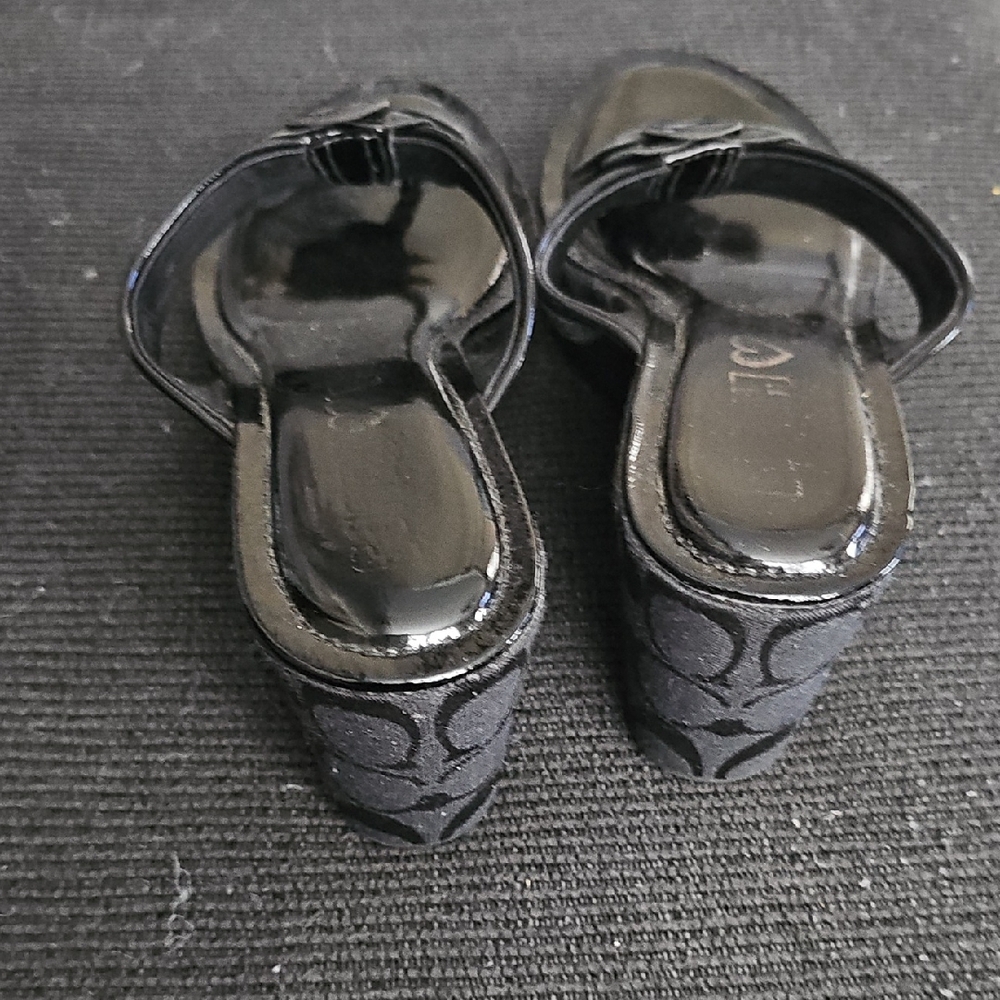 Black Coach wedges size 8